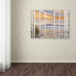 Elongated Window Painting Print on Canvas
