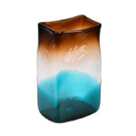 Elyes Burnt Sienna Rectangle Glass Vase