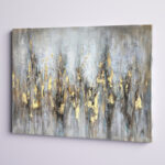 Evatt " Golden Reflections With Handcrafted Gold Leaf Wrapped Canvas Wall Art Print " - Image 5