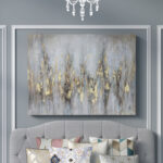 Evatt " Golden Reflections With Handcrafted Gold Leaf Wrapped Canvas Wall Art Print " - Image 2