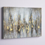 Evatt " Golden Reflections With Handcrafted Gold Leaf Wrapped Canvas Wall Art Print " - Image 3