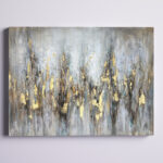 Evatt " Golden Reflections With Handcrafted Gold Leaf Wrapped Canvas Wall Art Print " - Image 4