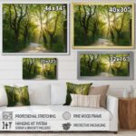 Evening in Green Forest - Landscapes Canvas Wall Art - Image 3