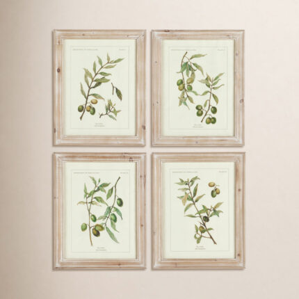 Evy ” Olive Leaf Botanical ” 4 – Pieces - Chic Decora