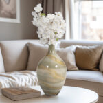 Exquisite Charu Glass Vase A Touch of Green Opulence for Modern Elegance