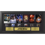 FILMCELLS Star Wars Through The Ages Episodes 1-6 Framed Wall Art Presentation with 6x 35mm Film Clips and Certificate of Authenticity