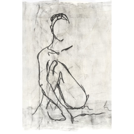 Falcetti ” Embellished Nude Contour Sketch II ” by Ethan Harper - Chic Decora