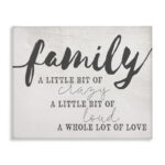 Family Crazy Loud Love Inspirational Word Design - Textual Art