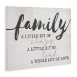 Family Crazy Loud Love Inspirational Word Design - Textual Art - Image 2