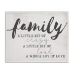 Family Crazy Loud Love Inspirational Word Design - Textual Art