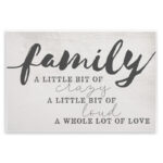 Family Crazy Loud Love Inspirational Word Design - Textual Art