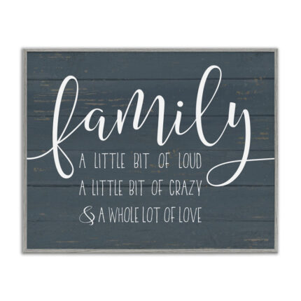 Family Loud Crazy Love by Lettered and Lined – Textual Art Print - Chic Decora