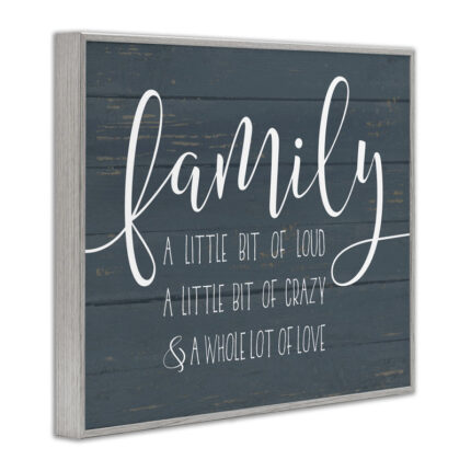 Family Loud Crazy Love by Lettered and Lined – Textual Art Print - Chic Decora