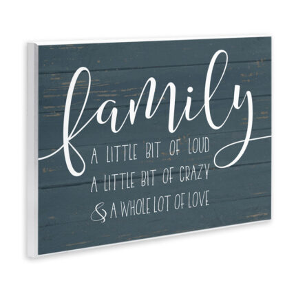 Family Loud Crazy Love by Lettered and Lined – Textual Art Print - Chic Decora
