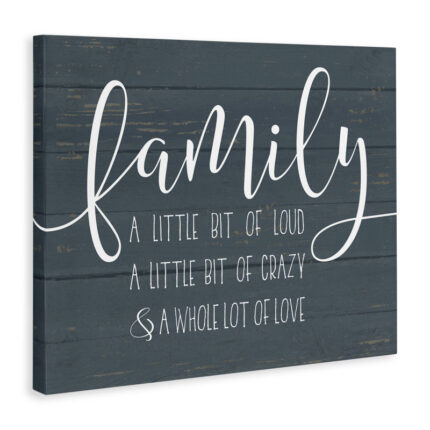 Family Loud Crazy Love by Lettered and Lined – Textual Art Print - Chic Decora