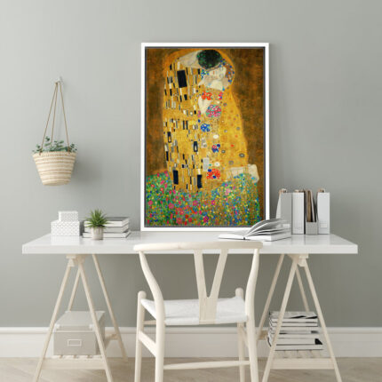 Famous Artwork ” The Kiss Painting ” by Gustav Klimt - Chic Decora