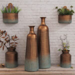 Farnaz Handmade Metal Floor Vase - Image 3