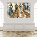 Fashion And Glam " Fashion And Glam Bailando Dress " by Oliver Gal Painting Print - Image 3