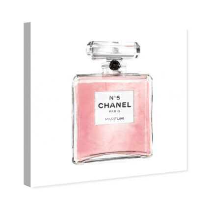 Fashion and Glam Blush Classic Perfume, Glam and Pastel – Floater Frame Graphic Art on Canvas - Chic Decora