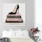Fashion and Glam Classic Stiletto and High Fashion Books, Glam and Pastel Canvas Wall Art for Closet - Image 6