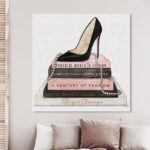 Fashion and Glam Classic Stiletto and High Fashion Books, Glam and Pastel Canvas Wall Art for Closet - Image 2