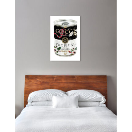 Fashion and Glam Italian Luxe Soup, Glam Black – Graphic Art on Canvas - Chic Decora