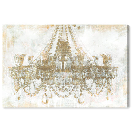 Fashion and Glam Palace Chandelier, Modern and Canvas Wall Art Print for Living Room - Chic Decora