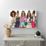 Fashionistas, African American by Rongrong DeVoe - Galler-Wrapped Canvas Giclée Print - Image 2