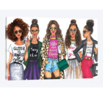 Fashionistas, African American by Rongrong DeVoe - Galler-Wrapped Canvas Giclée Print - Image 3