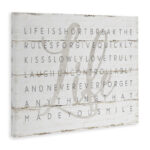 Fenna Life Is Short Smile Gray on White Planked Look' Graphic Art Print - Image 2