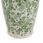 Flower Vase - 7.5" x 7.5" x 14.5" - Green/White - Image 3