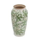 Flower Vase - 7.5" x 7.5" x 14.5" - Green/White - Image 7