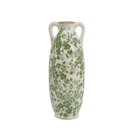 Flower Vase – Green/White - Chic Decora