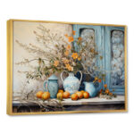 Flower vase oranges country Farmhouse - Flowers Wall Decor - Image 2