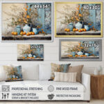 Flower vase oranges country Farmhouse - Flowers Wall Decor - Image 5