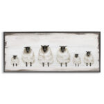 Fluffy Farm Sheep Herd Rustic Country Animals