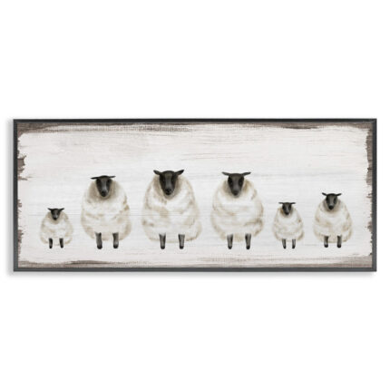 Fluffy Farm Sheep Herd Rustic Country Animals - Chic Decora