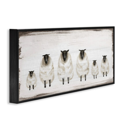 Fluffy Farm Sheep Herd Rustic Country Animals - Chic Decora