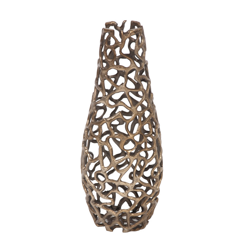 Fogel Intertwined Metal Decorative Table Vase - Chic Decora