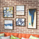 Fohoren Blue Bliss Abstract 5-piece Gallery Framed Canvas Wall Art Set