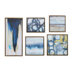Fohoren Blue Bliss Abstract 5-piece Gallery Framed Canvas Wall Art Set - Image 2