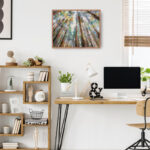 Forest Colors by Studio Arts Canvas Wall Art Print with Taupe Frame - 43" x 57" - Image 3