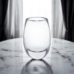 Francky 8" Cylinder Crystal Glass Table Vase