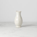 French Perle Giftware White 8" Fluted Vase