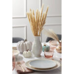 French Perle Giftware White 8" Fluted Vase - Image 3