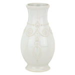 French Perle Giftware White 8" Fluted Vase - Image 4