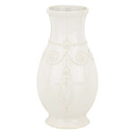 French Perle Giftware White 8" Fluted Vase - Image 5