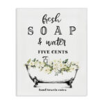 Fresh Soap And Water Bath Tub Bathroom Design - Graphic Art Print