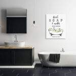 Fresh Soap And Water Bath Tub Bathroom Design - Graphic Art Print - Image 3