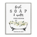 Fresh Soap And Water Bath Tub Bathroom Design - Graphic Art Print